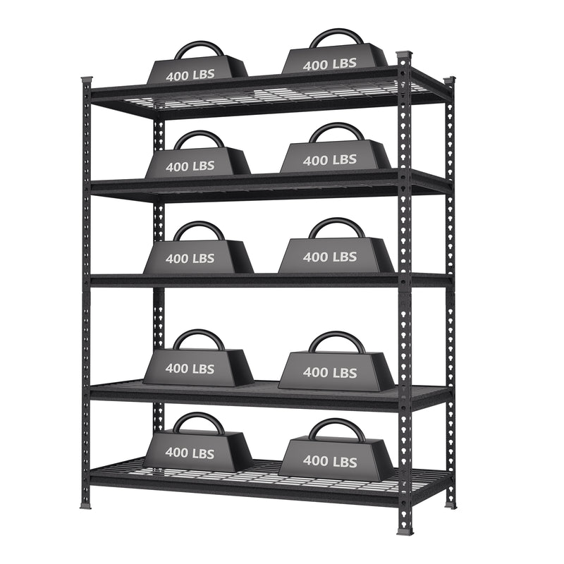 WorkPro 5-Tier Metal Storage Shelving Unit Adjustable Storage Rack Heavy Duty Shelf