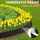 WORKPRO 6 inch × 40 feet Corrugated Metal Garden Edging, Black Landscape Edging Border, Flexible & Rust-Resistant, Easy to Install for DIY Lawn, Flower Bed, Gardens Fence