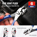 WORKPRO Pliers Set, 3-Piece Plier Tool Set with Soft Handle, 6" Needle Nose, 6" Slip Joint, 8" Groove Joint Plier for DIY & Home Use