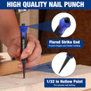 WORKPRO Pry Bar and Nail Punch Set, 5-1/2" Mini Pry Bar, 12" Prybar, 5" Nail Setter, 3-IN-1 Utility Claw Bar for prying, scraping, lifting, pulling, Perfect for Home Remolding & Woodworking