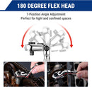 WORKPRO 1/4" Drive Stubby Ratchet, 2-In-1 Socket Wrench Flex Head Ratchet & Bit Driver, Reversible Direction Switch, CrMo Alloy, 72-Tooth, Compact Hand Tools for Home Repair & Tight Spaces
