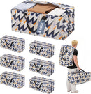 WORKPRO 6 Pack Extra Large Moving Bags with Zippers & Carrying Handles Backpack Straps, Heavy-Duty Storage Tote for Space Saving & Storage, Alternative to Moving Box (W - Alphabet Printing)