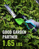 WORKPRO 12V Cordless Grass Shear, 2-in-1 Electric Hedge Trimmer & Grass Cutter, with 2.0Ah Rechargeable Battery, 1-Hour Fast Charger, Lightweight Handheld Bush Trimmer for Lawn and Garden