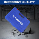 WORKPRO 60-piece Master Torx Bit Socket and External Torx Socket Set, 1/4", 3/8", 1/2" Drive Bits, Female E Sockets E4-E24, Star Socket Bits T6-T70, TT6-TT70, TP8-TP60, CR-V & S2 Alloy Steel