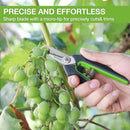 WORKPRO Pruning Shears,6.25'' Gardening Hand Scissors with Sheath, Stainless Steel Straight Blade Hand Pruner for Precision Pruning and Trimming