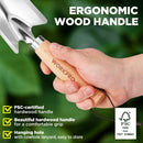 WORKPRO 11" Garden Hand Trowel, Heavy Duty Polished Stainless Steel Garden Shovel with Wooden Handle, Hand Gardening Tool for Digging, Planting, Transplanting