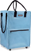 WORKPRO Large Rolling Grocery Bag, 36-Gallon Tote with 5 Wheels, 110 lbs Capacity, Dual Carry, Wide Zipper & Extra Storage for Shopping, Laundry & Moving