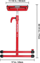 WORKPRO Folding Roller Stand Height Adjustable, Heavy Duty 250 LB Load Capacity, Outfeed Woodworking (Upgraded head)