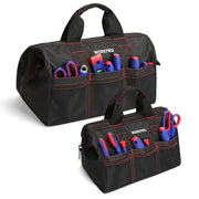WORKPRO 2 Piece 13 inch 18 inch tool bag set in black with innovation quality and durable secure zipper