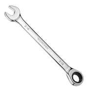 WORKPRO multi-size ratcheting wrench with chrome finish and 12-point box end