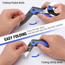 WORKPRO 2-in-1 Folding Knife, Quick-Change Box Cutter with Belt Clip, Liner Lock, and G10 Handle, Extra 10 SK5 Blades Included