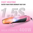 WORKPRO 400W Mini Hot Air Gun with Reflector Nozzle - Pink Ribbon