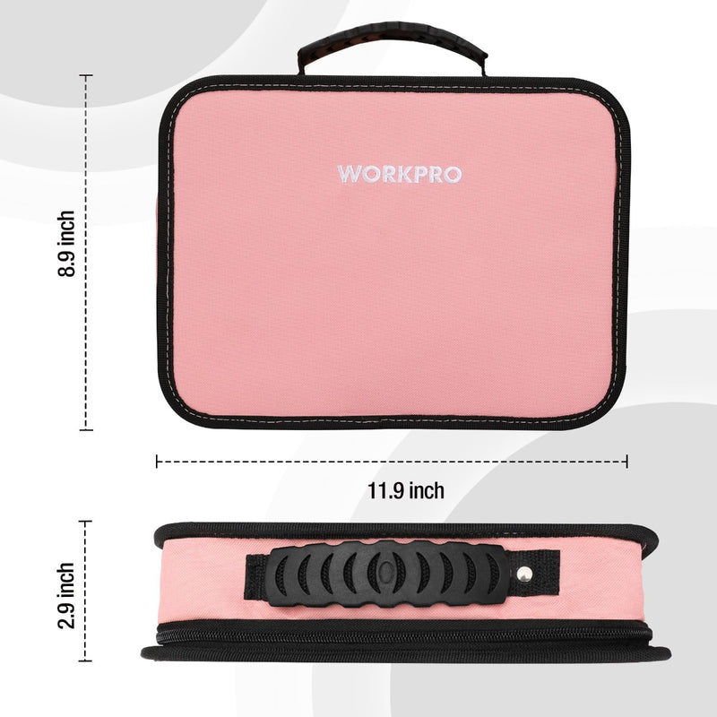 WORKPRO 100 Pcs Pink Household Tool Kit - Pink Ribbon