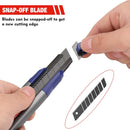 WORKPRO Utility Knife, 2-piece, Folding Box Cutter and Retractable Knife, Light Weight Aluminum Body with Quick- Change Stainless Blade Holder, Extra 20 SK5 Blades Included