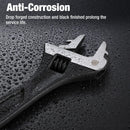 WORKPRO 10" Adjustable Wrench, Black Oxide Wrench 10 Inch with Inch/Metric Scale, Premium Cr-V Steel