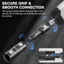 WORKPRO 5PCS Impact Socket Set 1/2" Drive, Lug Nut Socket Set, Wheel Socket Set Cr-Mo Steel, Includes 1PC 3" Extension Bar & 4PCS Flip Sockets of 6 Metric and SAE Sizes