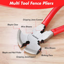 WORKPRO Fencing Pliers, 10-inch Multi Fence Pliers Tool, Heavy Duty Fencing Tools, Barbed Wire Fence Tools, Fence Cutter, Nail Puller, Staple Puller, Cutting Wire, Hammer Head