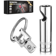 WORKPRO socket bottle opener set with key ring and chrome cylindrical opener tool