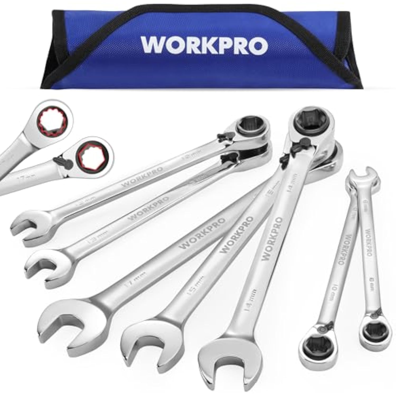 WORKPRO 7-Piece 3-in-1 Reversible Ratchet Wrench Set