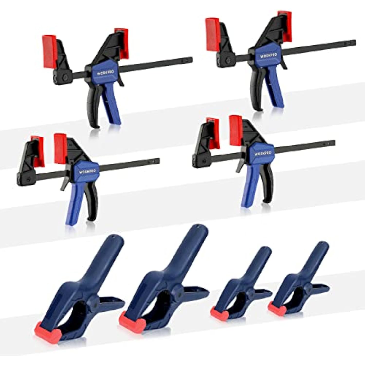 WORKPRO 8 Pcs Clamp Set for Woodworking