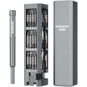WORKPRO 60-in-1 precision screwdriver set with open bit case and separate driver