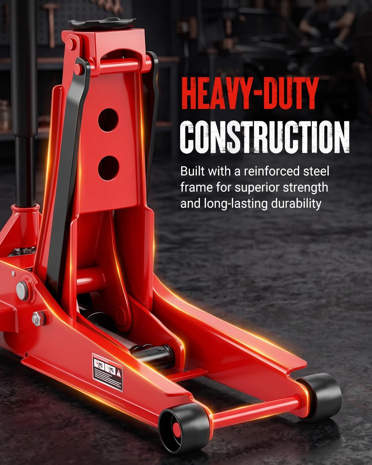 WORKPRO 3 Ton Hydraulic Trolley Floor Jack with Dual Pump