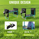 WORKPRO Garden Kneeler and Seat, 10" Wider Heavy Duty Foldable Gardener Stool with 2 Tool Bag Pouchs, NBR & EVA Foam Pad, Outdoor Portable Kneeler Bench for Gardening