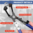 WORKPRO 3-Piece Hose Clamp Pliers Set with Pouch - 27" Long Reach Wire Spring Hose Clamp Plier & Angled Spring Clamp & Flat Band Pliers for Removal, Installation of Ring