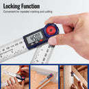 WORKPRO Digital Angle Finder, 7-Inch / 200 mm Stainless Steel Angle Finder Tool with Lock & Hold Function, Precision Measuring Tool with Bag for Woodworking, Carpentry, Construction Projects