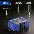 WORKPRO Security Bit Set, 32PCS Tamper Proof Screwdriver Set with Magnetic Holder, 1/4" Adapter,Torx Hex Tri-Wing Spanner Bits, Stackable Repair Tool Kit for Electronics, Automotive & Appliance Repair