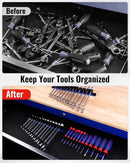 WORKPRO Magnetic Screwdriver Organizer and Wrench Organizer, Aluminum Rail Magnetic Tool Organizers, Tool Holder, Tool Box Organizers, 12-Slot Screwdriver and Wrench Holder (Tools not Included)