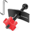 WORKPRO Heavy Duty Disc Brake Pad Spreader, Brake Caliper Compression Tool for Compressing Inner Pad with 2PCS Hangers, 360 Degree Swivel Joint Brake Piston Compressor Tool for Cars & Light Trucks