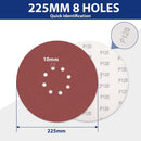 WORKPRO 50-Piece Sanding Discs Set 9-Inch 8 Hole Hook-and-Loop Sandpaper 6 Grades - 60, 80, 120, 150, 180, 240 Grits, Grinding Abrasive Sanding Disc for Drywall Sander Wood Furniture Finishing