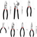 WORKPRO 7-piece Pliers Set, Black | Groove Joint Piler, Long Nose Piler, Slip Joint Piler, Linesman Piler, Diagonal Pliers for DIY & Home Use