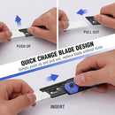 WORKPRO 2-in-1 Folding Knife, Quick-Change Box Cutter with Belt Clip, Liner Lock, and G10 Handle, Extra 10 SK5 Blades Included