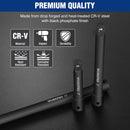 WORKPRO 3/8" Drive Impact Extension Bar Set, 3 PCS Socket Extensions, 3”, 5” and 10” Length, Premium Chrome Vanadium Steel with Black Phosphate Finish