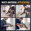 WORKPROX 20V 10OZ Cordless Caulking Gun with Battery, 6 Adjustable Speeds | Max 5500N Force, Flow:0.5–7.5 mm/s, Max Runtime 170 min, Anti-Drip Technology, Auto Retract for Filling, Sealing Narrow Gaps