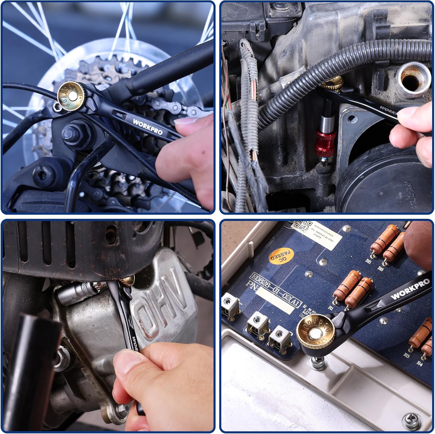 Mini ratchet wrench and bits used for engine and mechanical fasteners