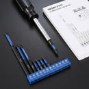 WORKPRO 12pcs PH2 Impact Phillips Screwdriver Bit Set, S2 Professional CNC Anti-Slip Magnetism Bits, 1/4" Hex-Shank
