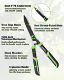 WORKPRO 3-Piece Garden Shears Set, Heavy-Duty Gardening Clippers | Include 20” Hedge Shear, 24” Anvil Lopper & 8” Pruning Shear, with Sharp Blade, Comfort Grip for Branches, Shrubs, and Hedges