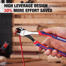 WORKPRO 8 Inch High Leverage Diagonal Pliers, CRV Steel & Anti-Slip Handle | Heavy Duty Wire Cutters / Diagonal Cutters for Cutting Copper, Brass, Iron, Aluminum & Steel Wires