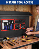 WORKPRO 4-Piece Magnetic Tool Mat, Flexible Magnetic Tool Holder Tray with Durable PVC Surface for Garage, Workshop and Auto Repair (6.4 x 5.3/12.6 x4.1/12.6 x9.6 in)