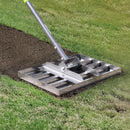 WORKPRO Lawn Leveling Rake, 17” x 10” Rake with 6FT Adjustable Handle | Heavy Duty Leveling Rake with Premium Stainless Steel & No-Slip Grip for Garden, Backyard, Golf Course, Farm, Pasture