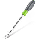 WORKPRO 11.5" Dandelion Weeder Puller Tool with Soft Handle, Polished Stainless Steel Garden Weed Remover Tool, Two-Pronged Fork Weeder Tool for Lawn Farmland Transplant Gardening Plant Tool