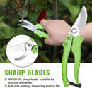 WORKPRO Garden Clippers, 2 Pcs Flower Scissors Include 8" Bypass Pruner and 8.5'' Straight Blade Shear, Professional Pruning Shears Kit for Cutting Flowers, Trimming Plants, Fruits Picking