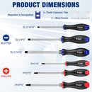 WORKPRO Magnetic Screwdriver Set 12-Piece, Go-Thru Screw Driver Set Kit with Wall Mount Rack, Includes Slotted & Phillips Screwdrivers, Magnetic Screwdriver with Magnetizer Demagnetizer Tools