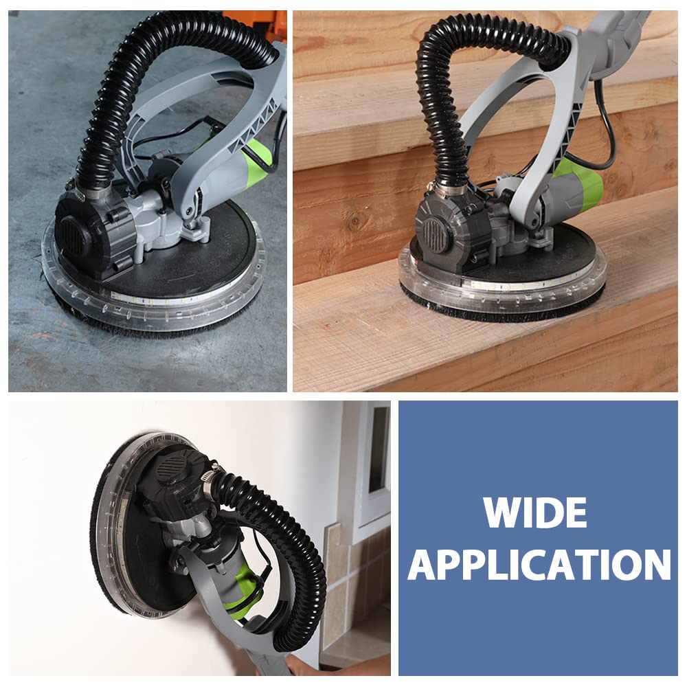 Circular vacuum sander with sanding pad for wood and drywall surface sanding