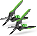 WORKPRO 2-Pack 6-Inch Garden Pruning Shears, Sharp High-Carbon Steel Harvest Snips with Nonstick Coated Blade, Spring-Loaded Gardening Scissors with Safety Lock for Flower, Fruit & Vegetable Picking