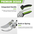 WORKPRO Garden Bypass Pruning Shears, 8.5" Garden Pruning Scissors with CRV Integral Forged Blades, Garden Clippers Hand Tools for Cutting and Trimming Bonsai, Branch, Herb, Rose, Flower (W)