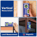 WORKPRO 4-1/2 Inch Mini Magnetic Pocket Level, Aluminum Alloy, Cobalt Blue | Magnetic Pocket Level Tool, 2 Clear Vials 90°/180°, For DIY Crafting, Woodworking, Home Decor, Ideal for Handymen &Carpenters